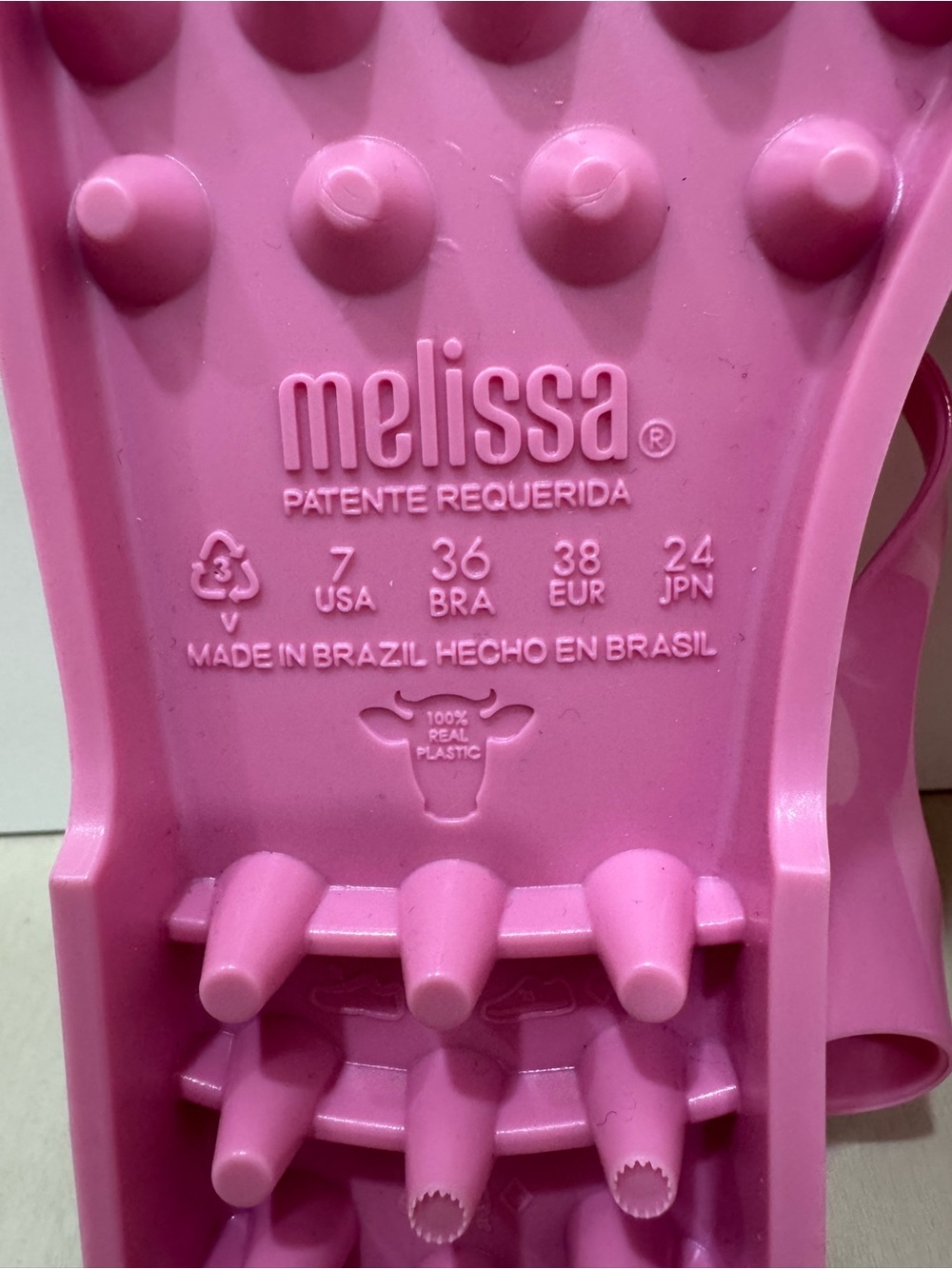 LIKE NEW Melissa Possession Sandal Gloss Pink Women's 7 Jelly Fisherman Sandal - Picture 13 of 13